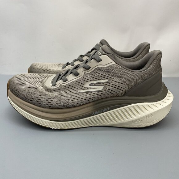 Skechers Go Walk Sneakers Shoe Max Cushioning Arch Fit Comfort Taupe Gray Mens 9 - Picture 5 of 13